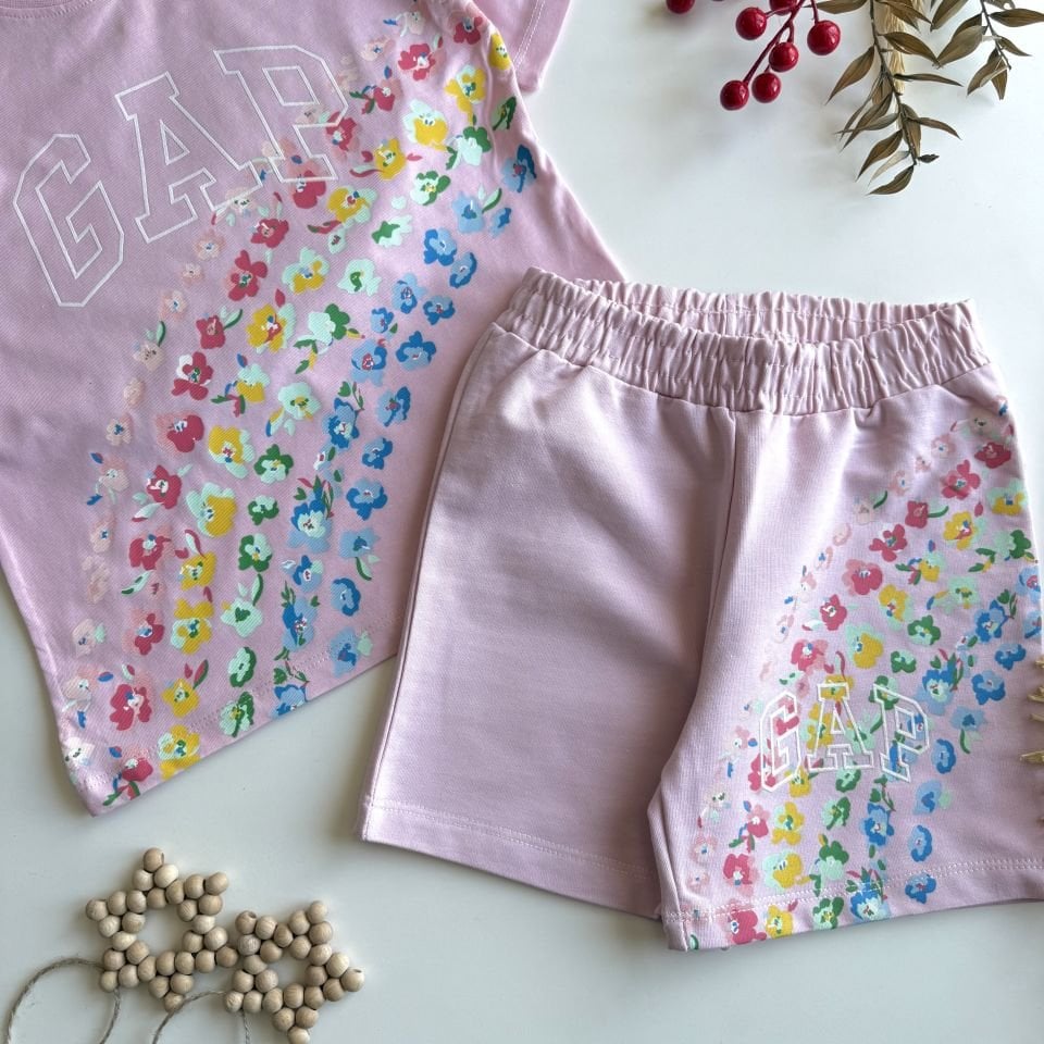 Gap çicekli Pembe Takım