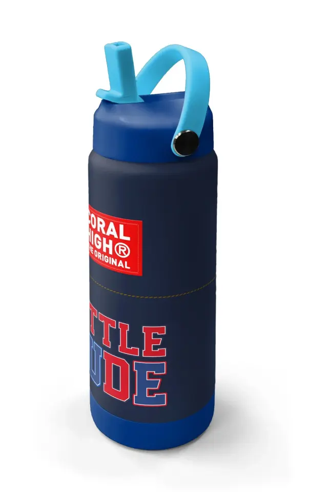 Coral High Lacivert Little Dude Baskılı Katlanır Ağızlıklı Çelik Termos 650 ml 38319 Adet