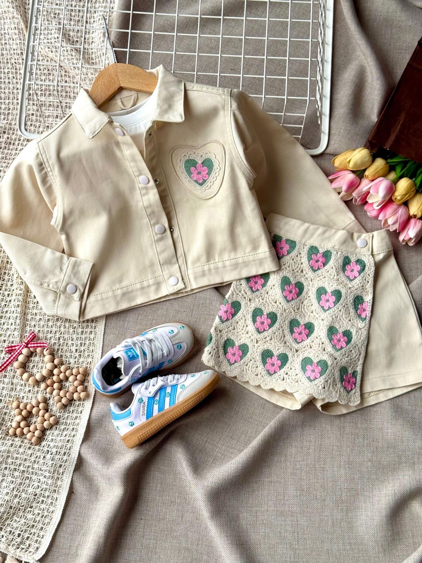 3'lü Özel Seri Çiçekli Takım 5-6 YAŞ