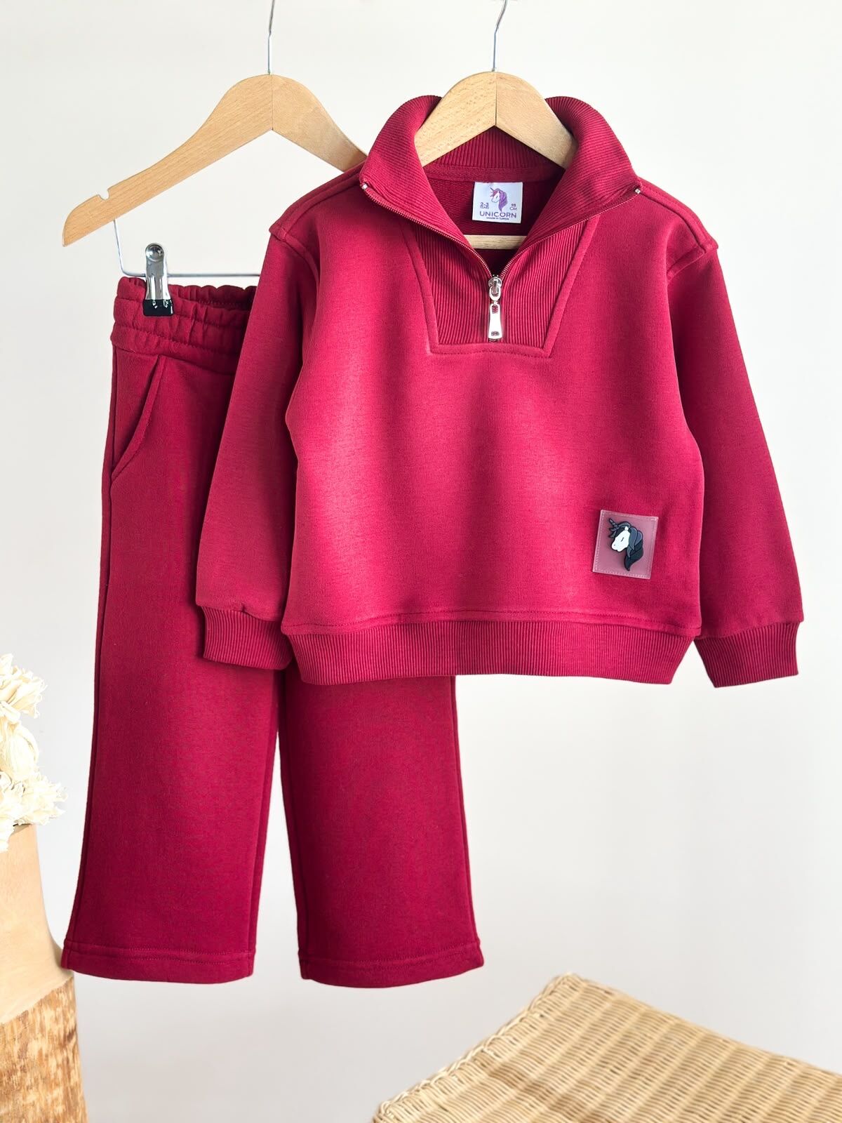 Bordo Dik Yaka Unicorn Takım 7-8 YAŞ