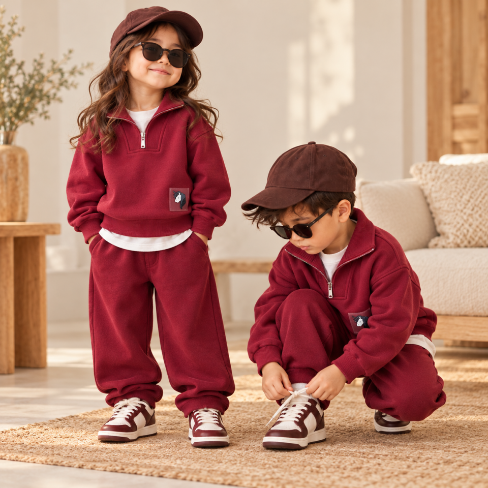 Bordo Dik Yaka Unicorn Takım 7-8 YAŞ