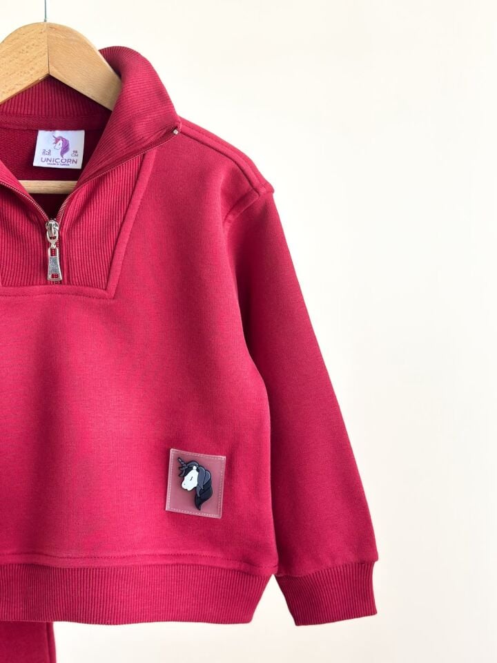 Bordo Dik Yaka Unicorn Takım 7-8 YAŞ