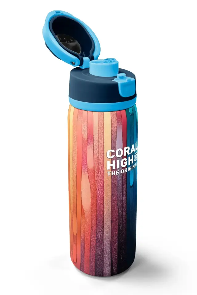 Coral High Lacivert Renkli Pipetli ve Direkt İçim Çelik Termos 800 ml 38550 Adet