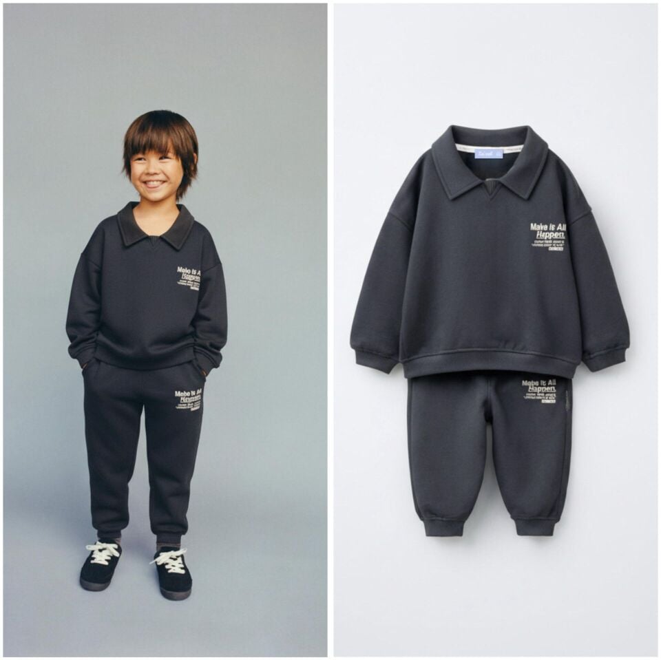 Laciel Paris Yakalı Antrasit Takım 6-7 YAŞ