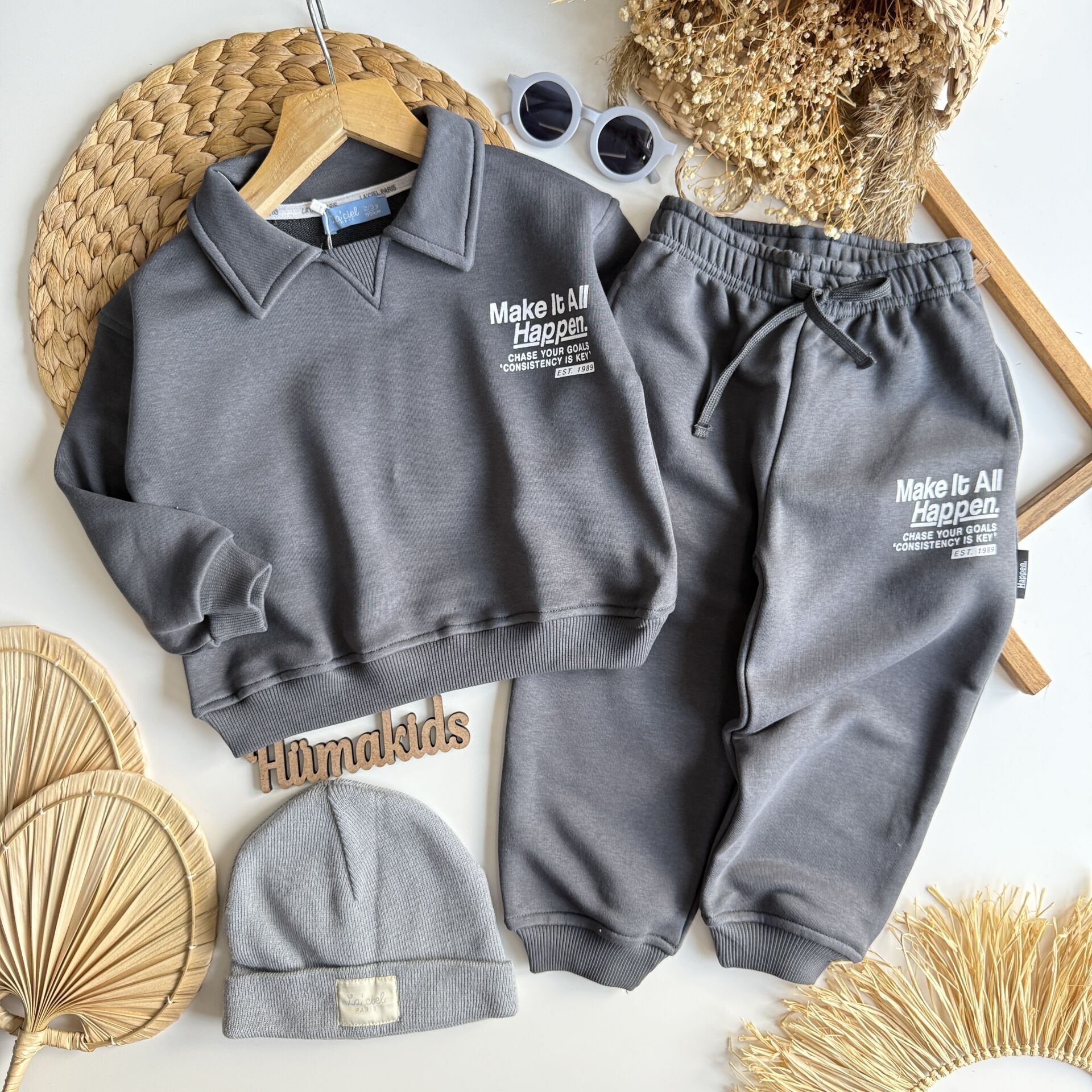 Laciel Paris Yakalı Antrasit Takım 6-7 YAŞ