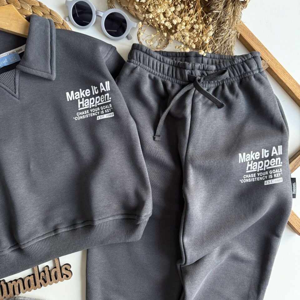 Laciel Paris Yakalı Antrasit Takım 6-7 YAŞ