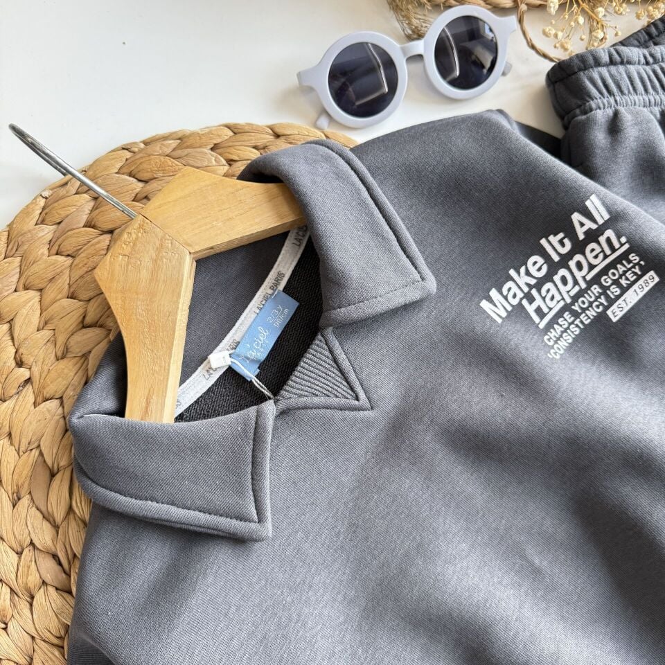 Laciel Paris Yakalı Antrasit Takım 6-7 YAŞ