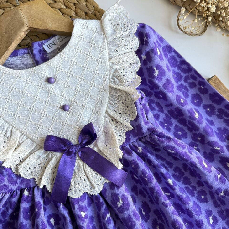 Leopar Mor Elbise 4-5 YAŞ