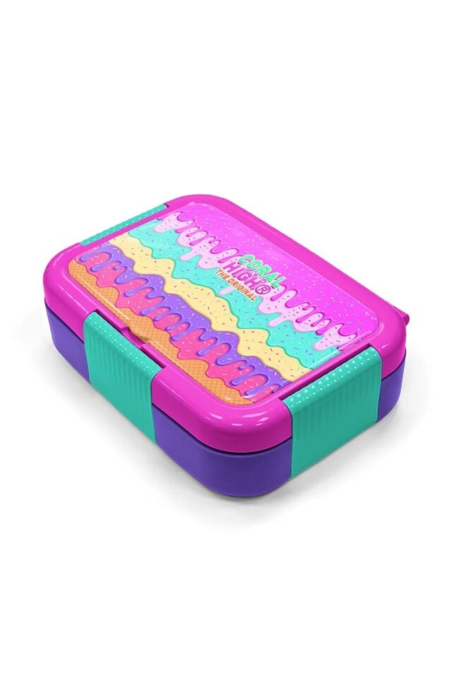Coral High Kids Pembe Rengarenk Dondurma Desenli Paslanmaz Çelik Beslenme Kabı 39244 Adet