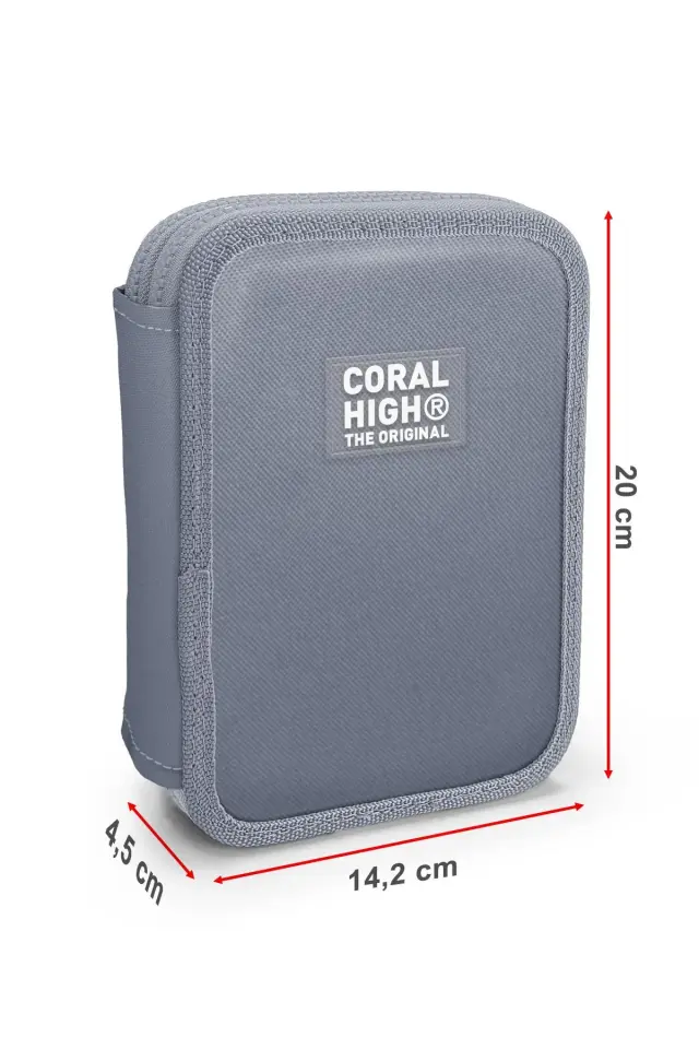 Coral High Kids Pembe Rengarenk Dondurma Desenli Çift Katlı Kalem Çanta 11131 Adet