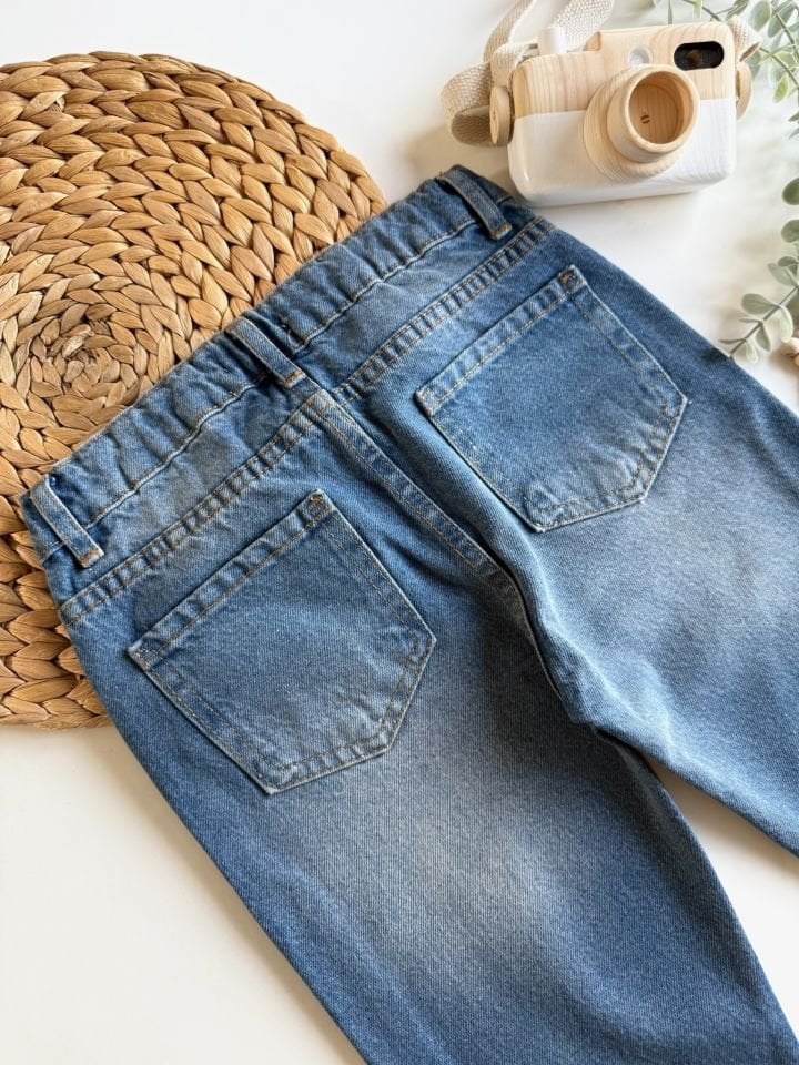 Unisex Yırtık Jean