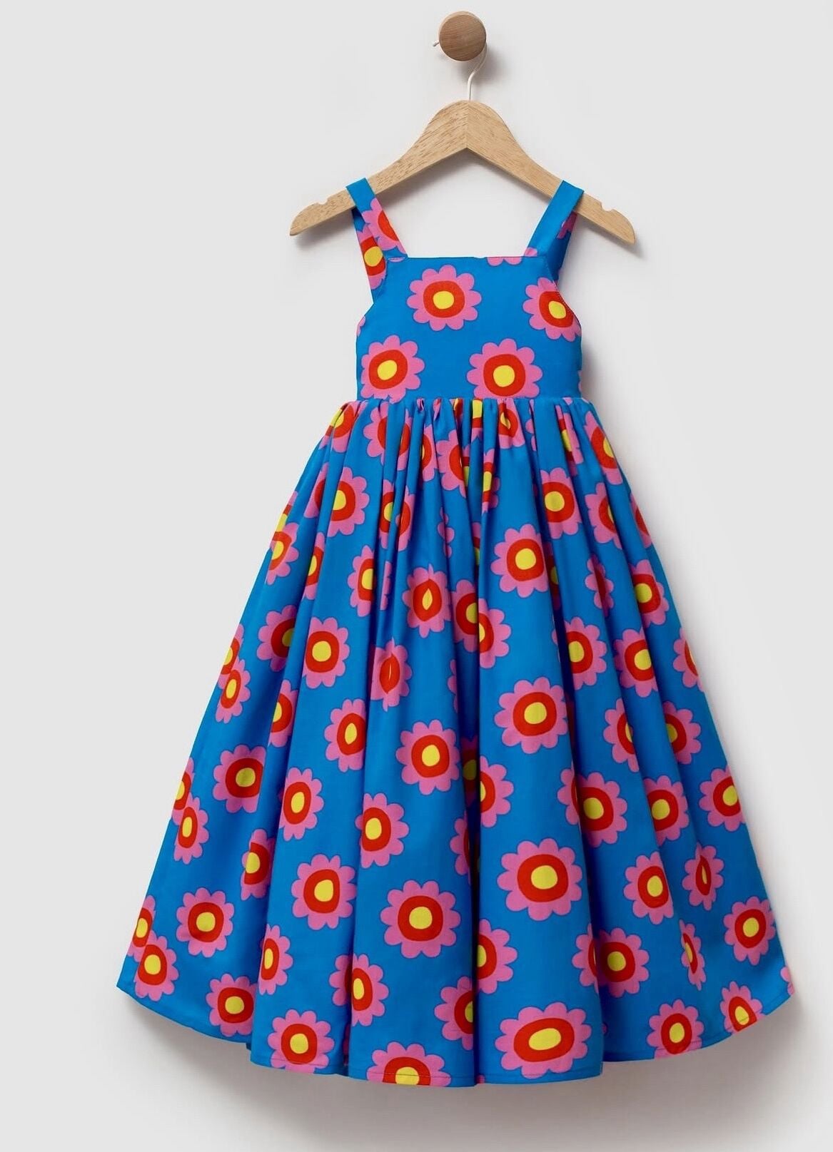 Mavi Çicekli Elbise 5yaş