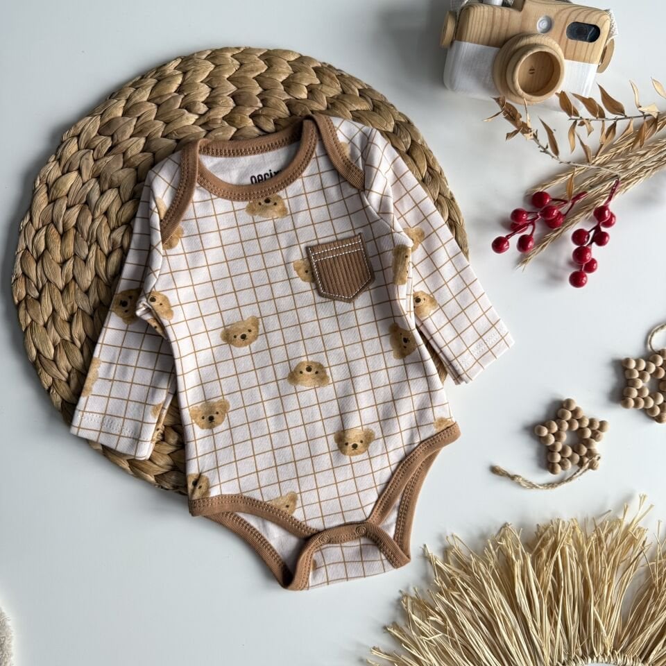Ayıcıklı Bebek Üçlü Body