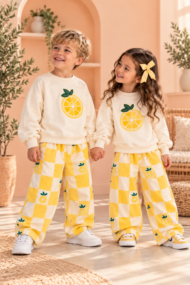 Limon İşlemeli Takım 4-5 YAŞ