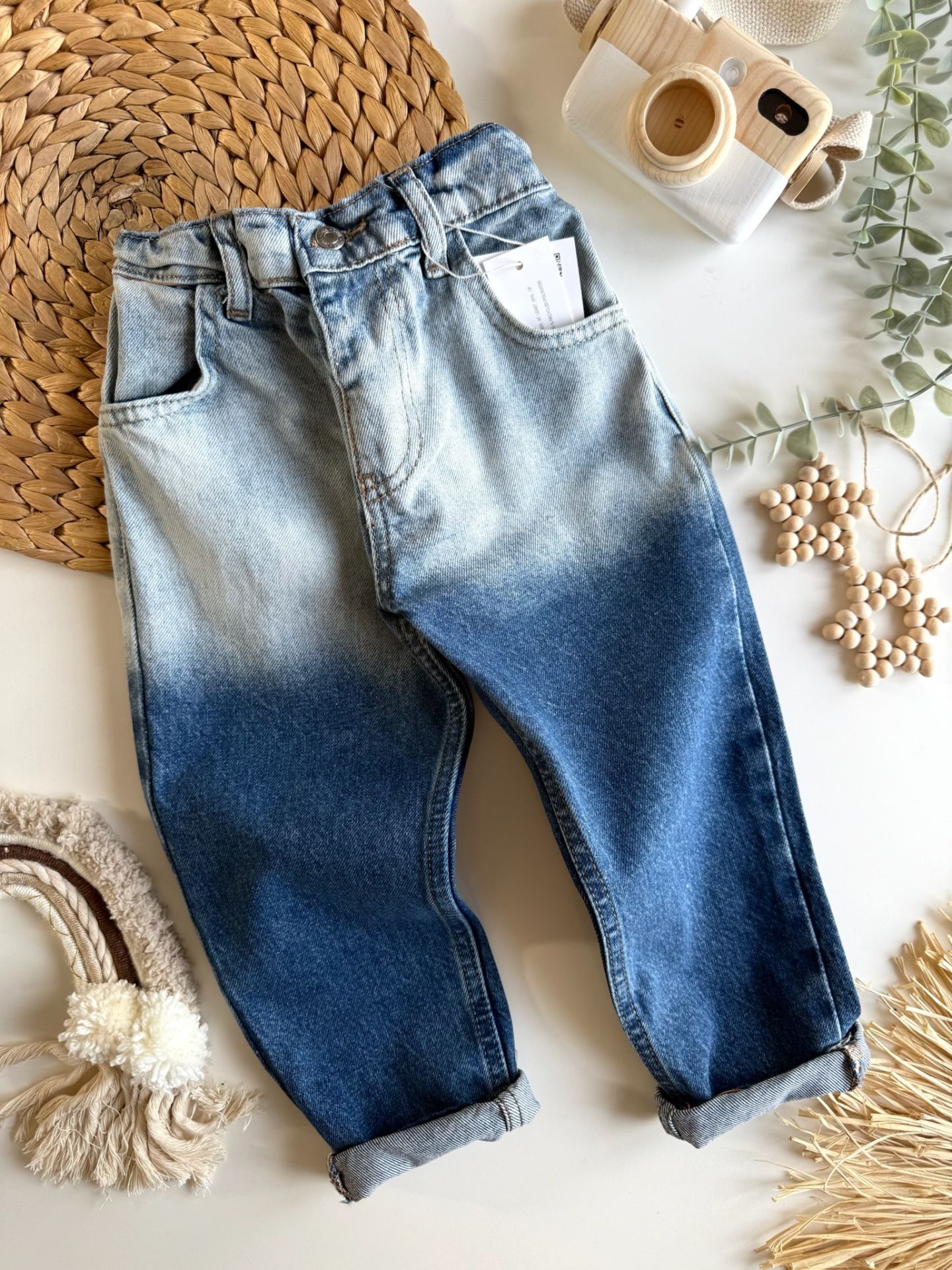 Unisex Çift Renk Jean
