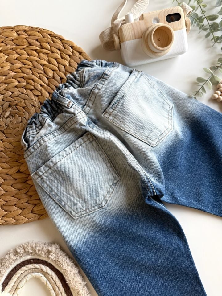 Unisex Çift Renk Jean