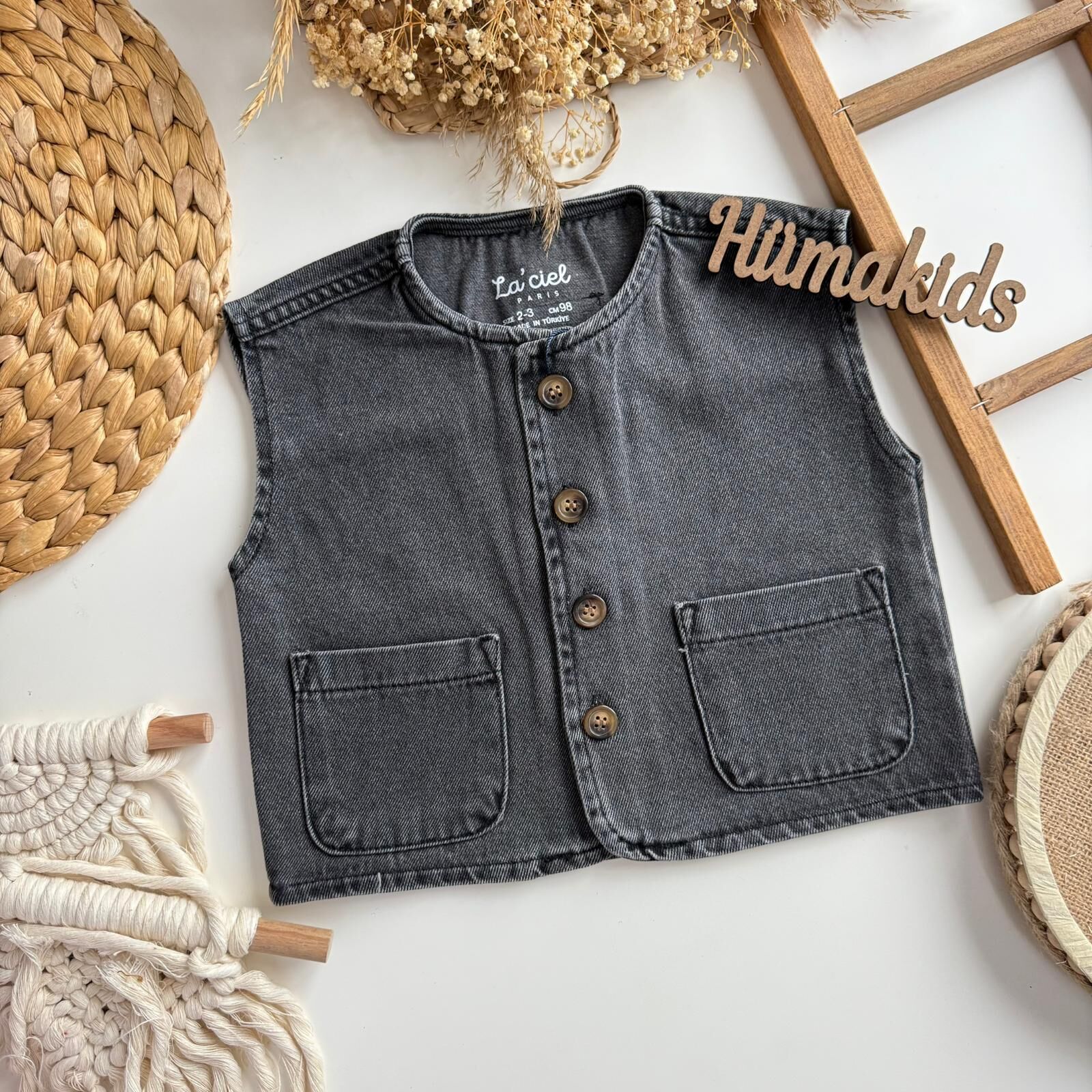 Antrasit Laciel Yelek 6-7 YAŞ