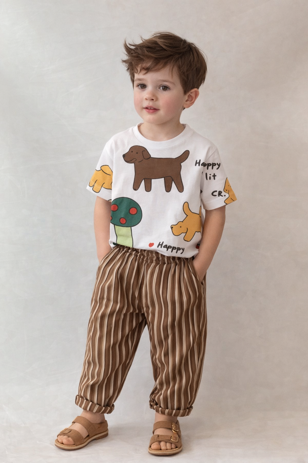 Animal Baskılı Balon Pantolonlu Takım 6-7 YAŞ