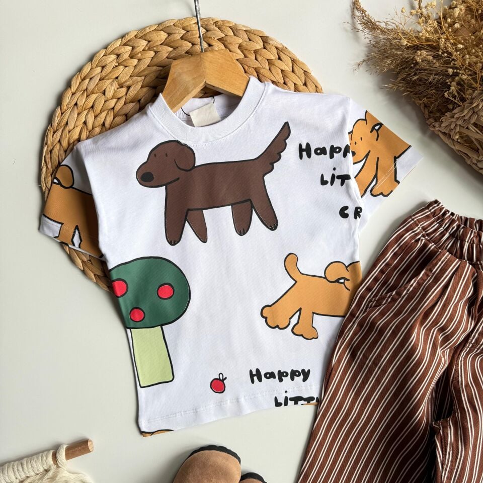 Animal Baskılı Balon Pantolonlu Takım 6-7 YAŞ