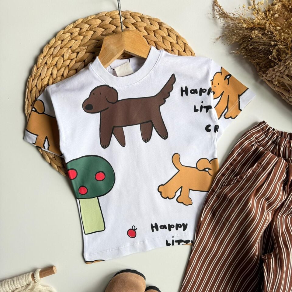 Animal Baskılı Balon Pantolonlu Takım 6-7 YAŞ