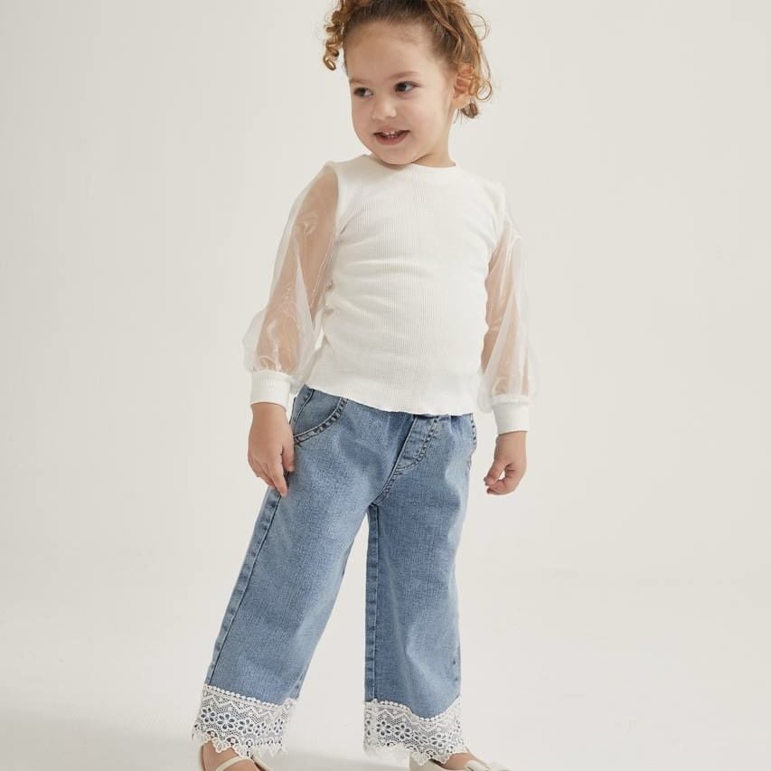 Dantel Detay Jean 4-5 YAŞ