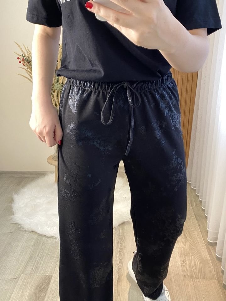 Siyah Varak Pantolon