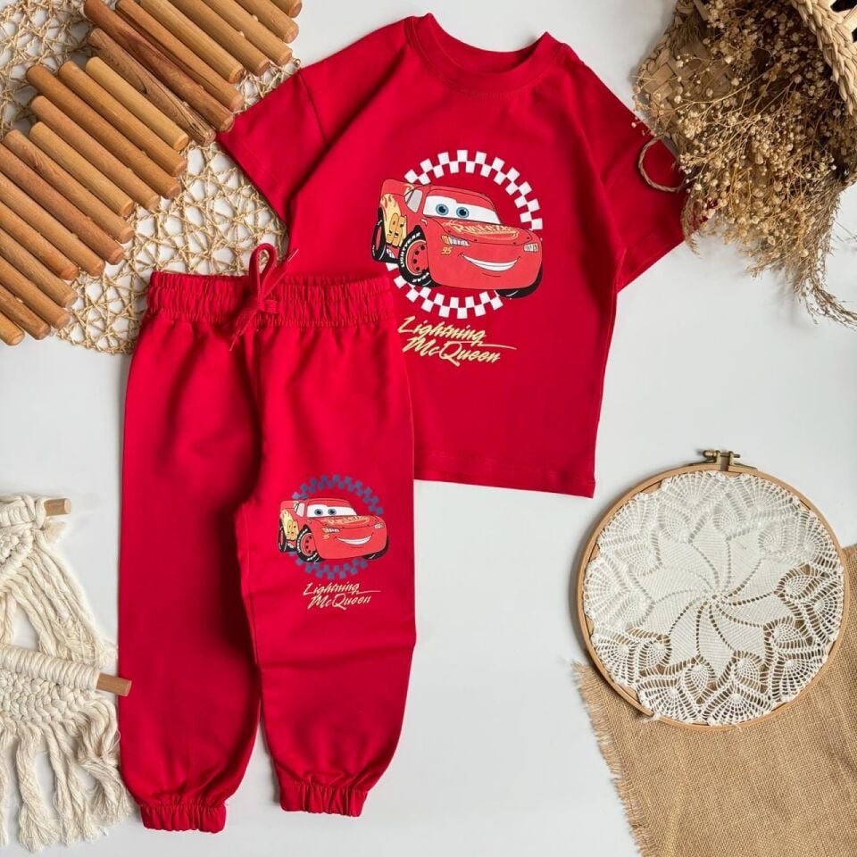 Mc Queen Baskılı Kırmızı Takım 7-8 YAŞ