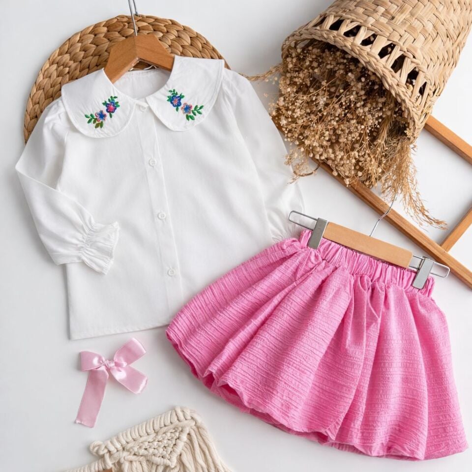 Pembe Eteklı Takım (toka hedıyelı) 7-8 YAŞ