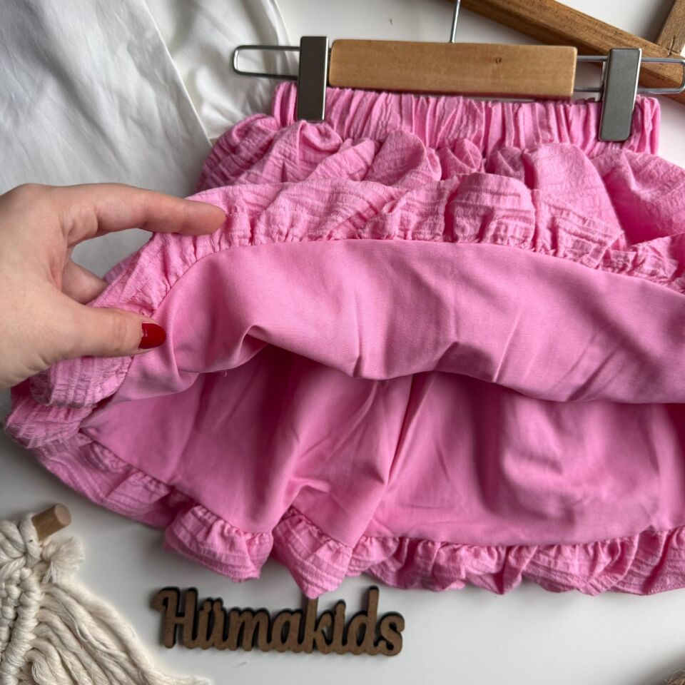 Pembe Eteklı Takım (toka hedıyelı) 4-5 YAŞ