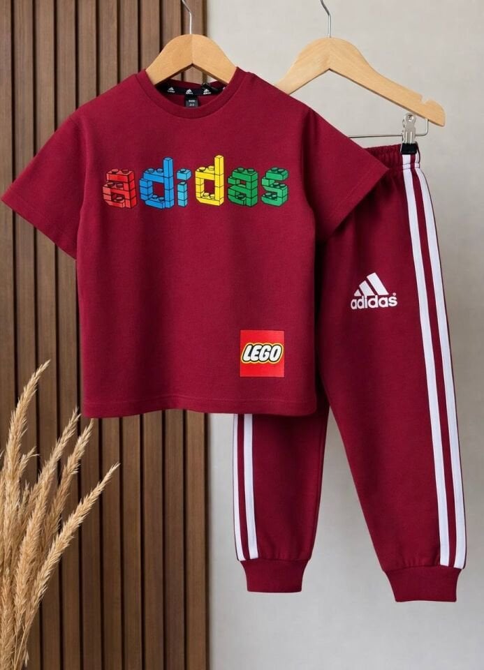 Ads Lego Baskılı Bordo Takım 5-6 YAŞ