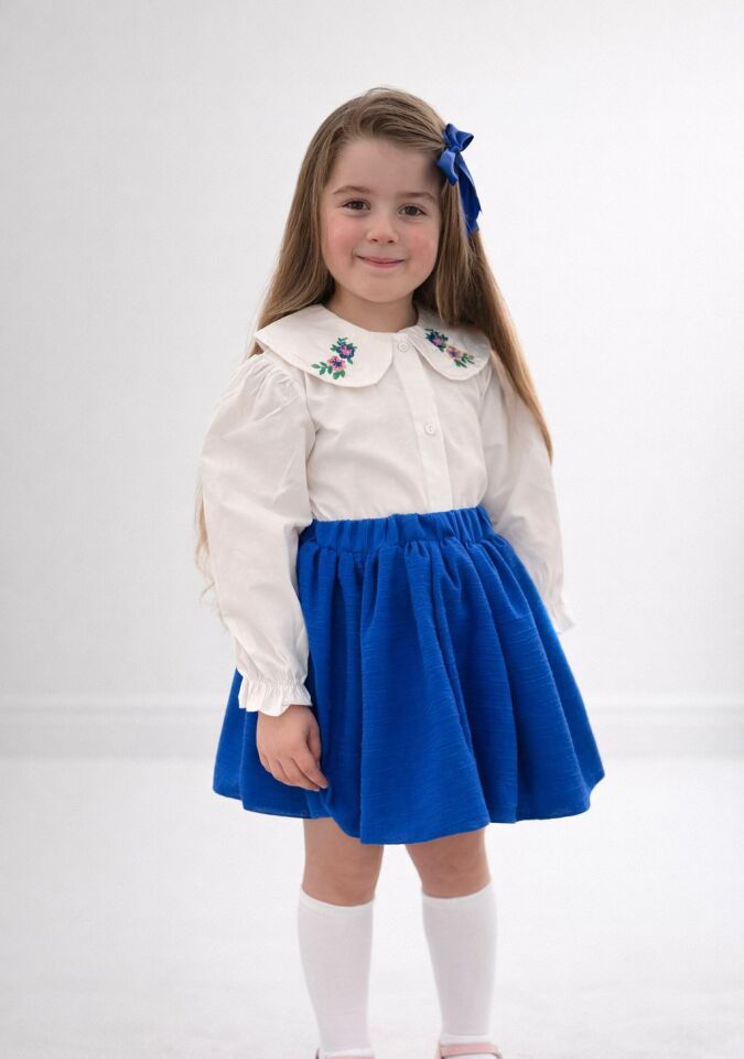 Mavi Eteklı Takım (toka hedıyelı) 9-10 YAŞ