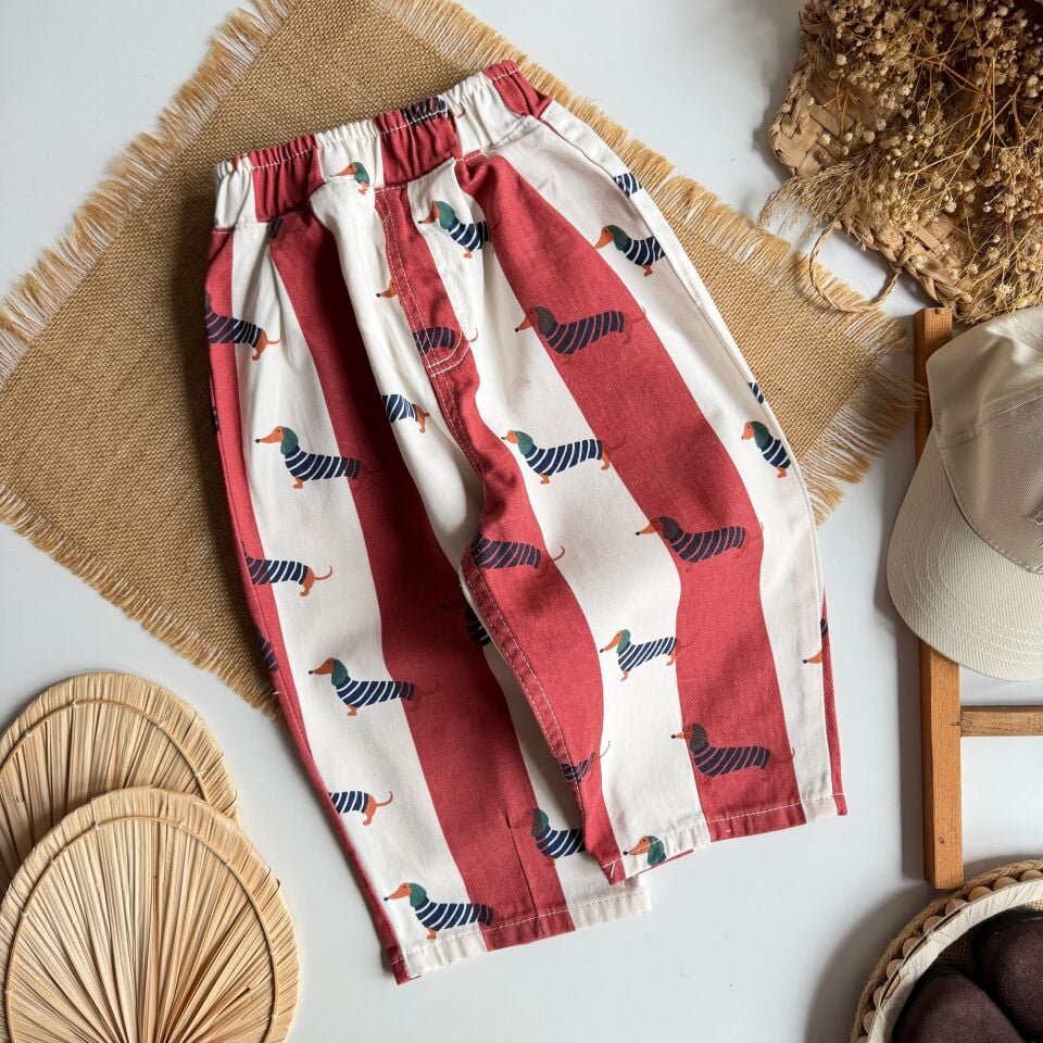 Animal Detaylı Çizgili Pantolon 6-7 YAŞ