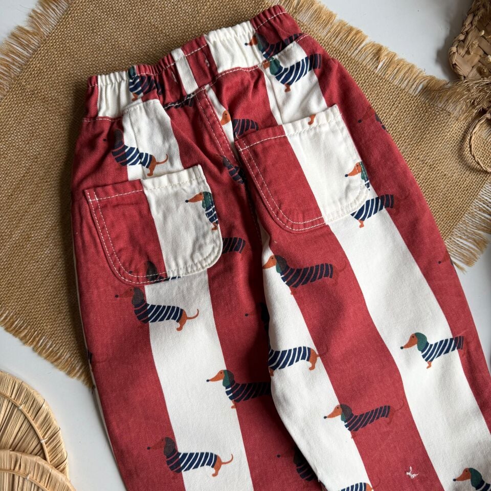 Animal Detaylı Çizgili Pantolon 6-7 YAŞ