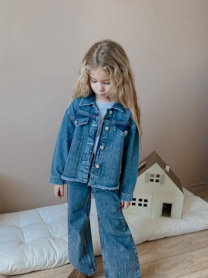 Denim Taşlı Takım 9-10 YAŞ