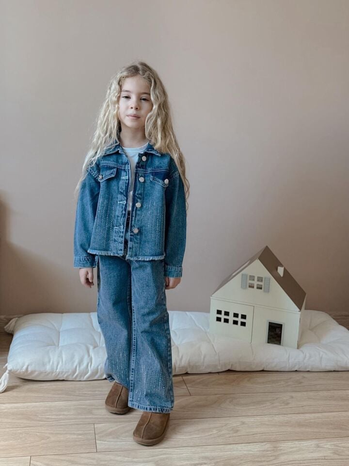 Denim Taşlı Takım 9-10 YAŞ