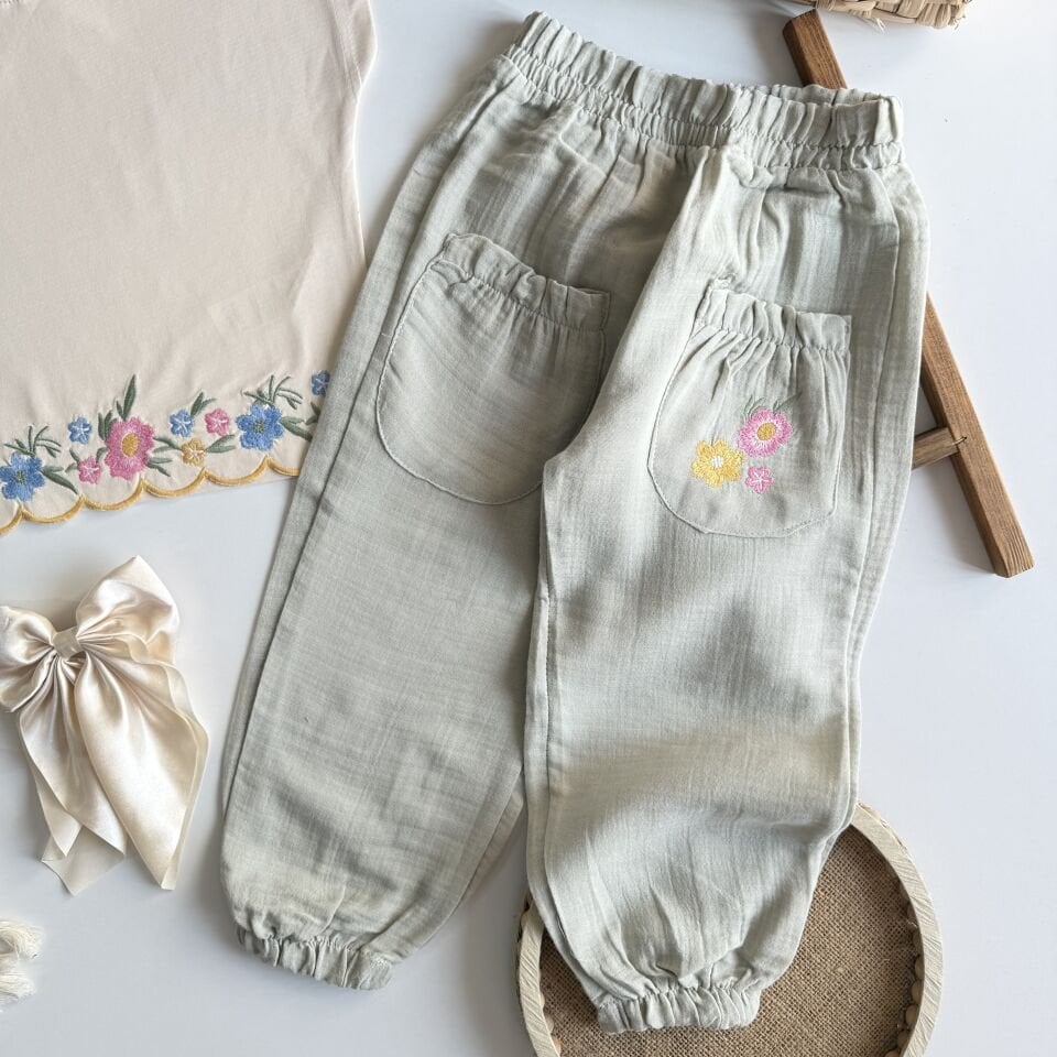 Muslin Kumas Mint Takım 9-10 YAŞ