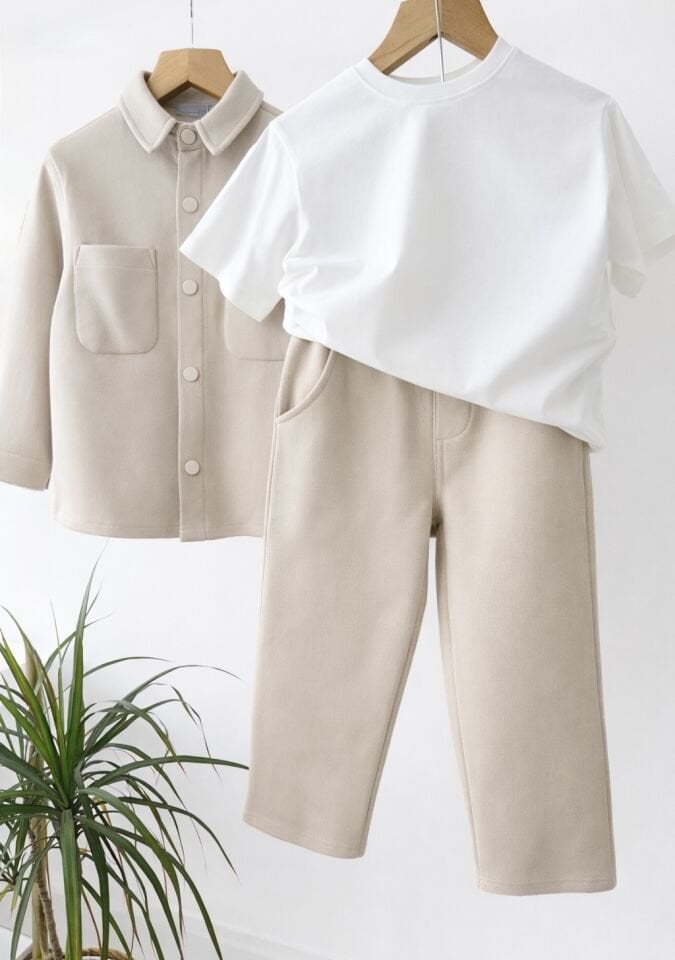 3'lü Doubleface Kumaş Takım LC 3-4 YAŞ