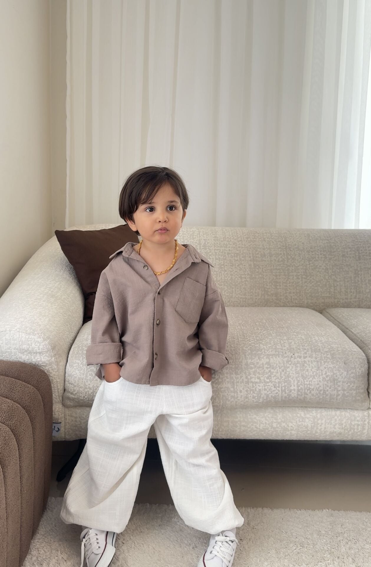%100 Keten Basic Takım (KARGO ÜCRETSİZ) 4-5 YAŞ