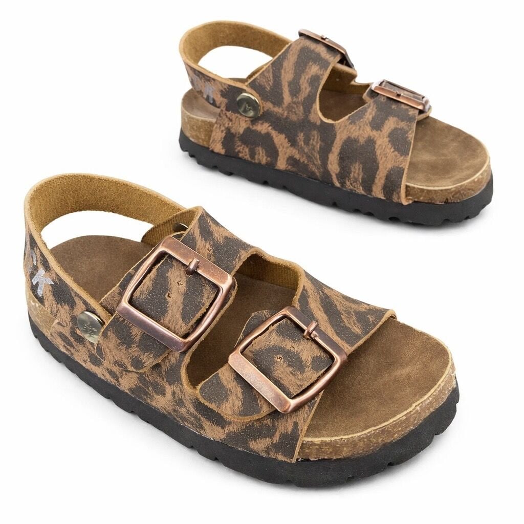 Leopar Desenli Sandalet 24