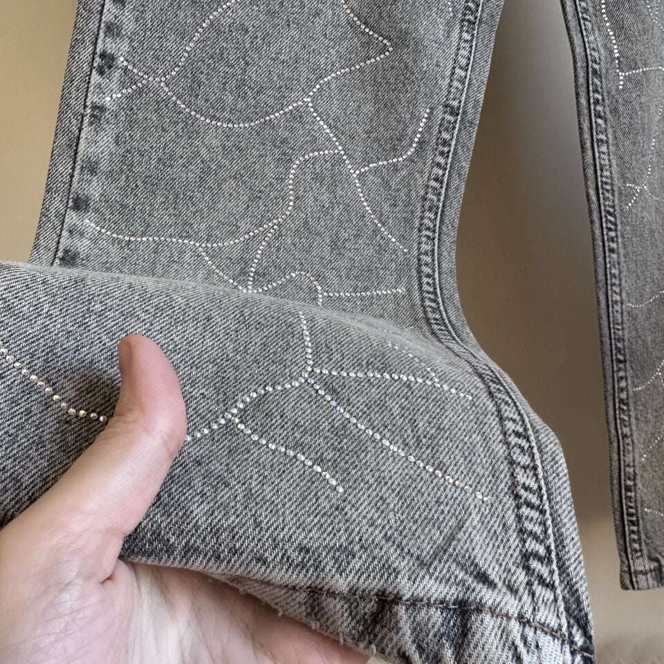 6-14 Taşlı Denim Jean