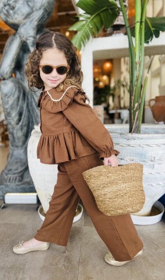 Müslin Kahve Takım 7-8 YAŞ