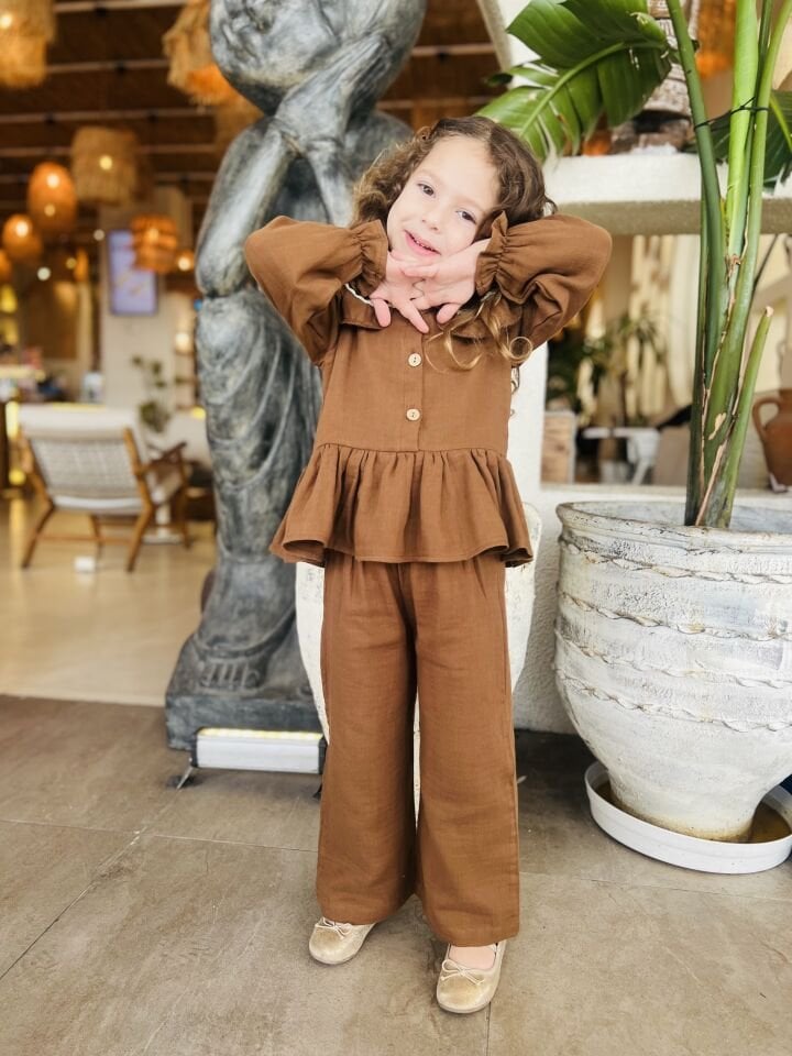 Müslin Kahve Takım 7-8 YAŞ