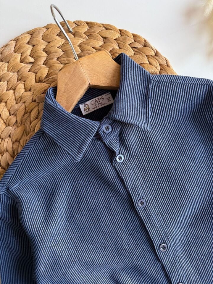 Kadife Lacivert Fitilli Takım 4-5 YAŞ