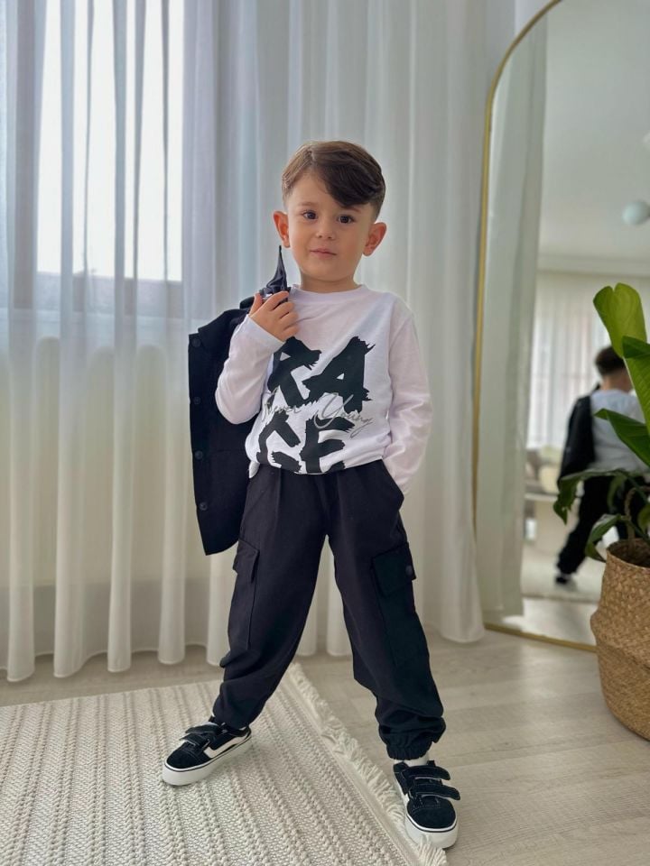 Gabardin Siyah  3'lü Set