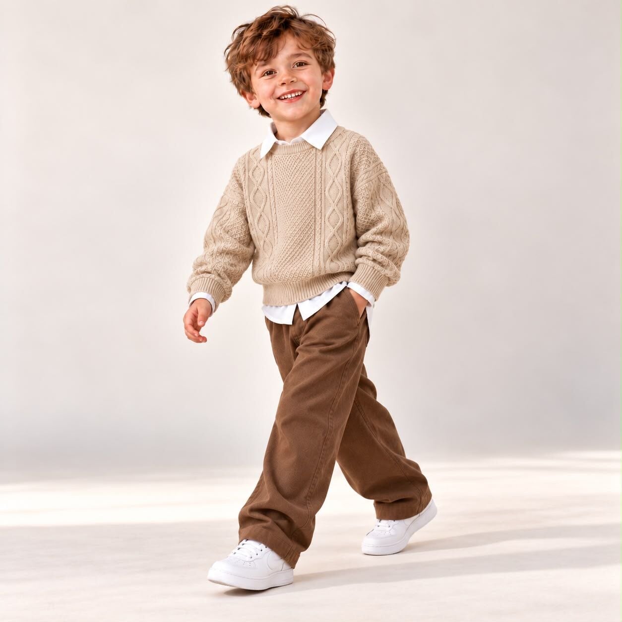 3'lü Triko Set Krem 9-10 YAŞ