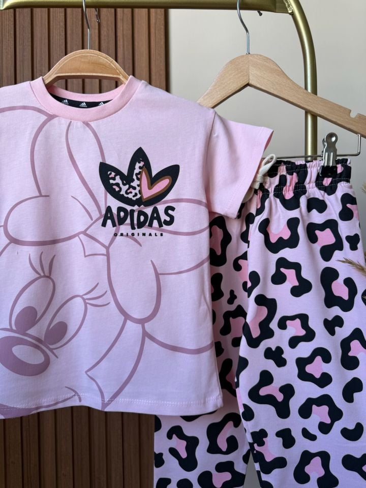 Minnie Pembe Leopar Takım