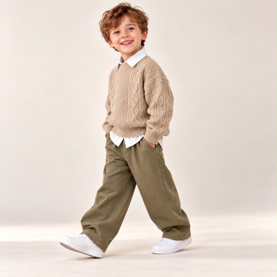 3'lü Triko Set Haki 9-10 YAŞ
