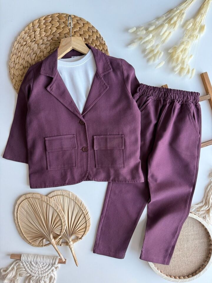 Mürdüm Ceketli Takım 7-8 YAŞ