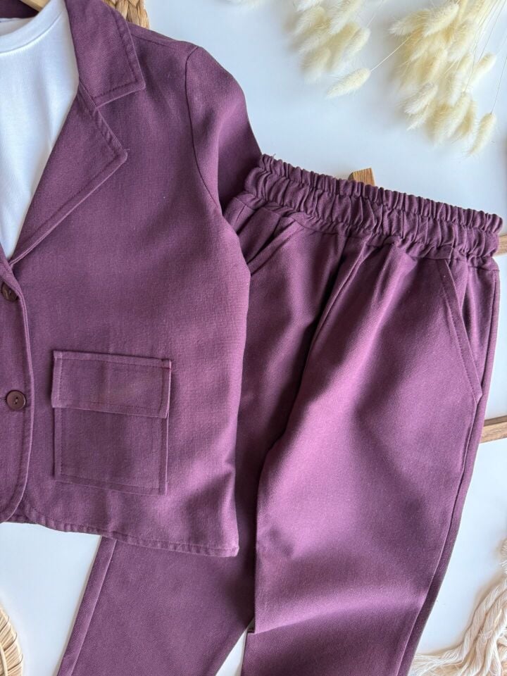 Mürdüm Ceketli Takım 7-8 YAŞ