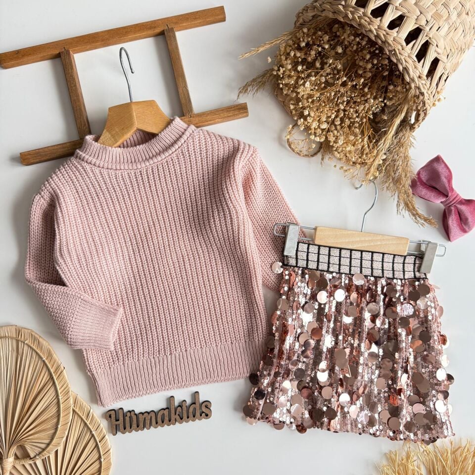 Pull Payetlı Etek Takım 7-8 YAŞ